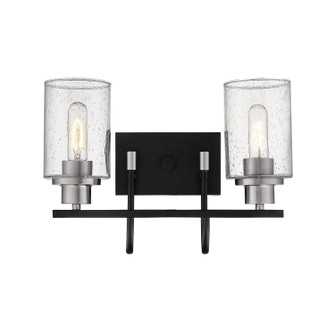 Clifton Two Light Vanity in Matte Black/Brushed Nickel (59|3512MBBN)