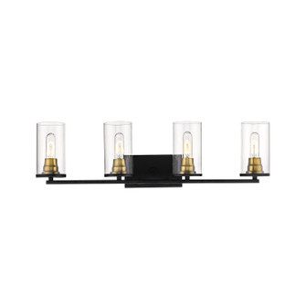 Pasadena Four Light Vanity in Matte Black/Heirloom Bronze (59|3494MBHBZ)