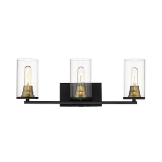 Pasadena Three Light Vanity in Matte Black/Heirloom Bronze (59|3493MBHBZ)