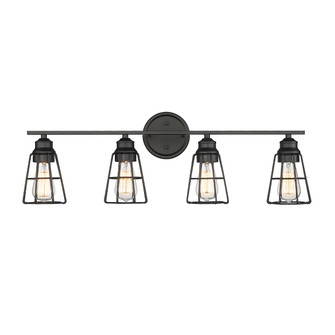 Four Light Vanity in Matte Black (59|3384MB)