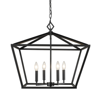 Corona Four Light Pendant in Matte Black (59|3294MB)