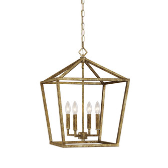 Corona Four Light Pendant in Vintage Gold (59|3244VG)