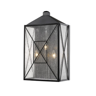 Caswell Three Light Outdoor Wall Sconce in Powder Coated Black (59|2643PBK)