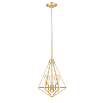 Dawes Three Light Pendant in Painted Modern Gold (59|2213PMG)