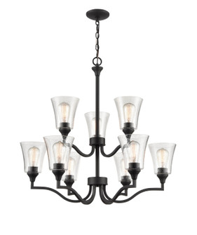 Caily Nine Light Chandelier in Matte Black (59|2119MB)