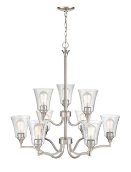 Caily Nine Light Chandelier in Brushed Nickel (59|2119BN)