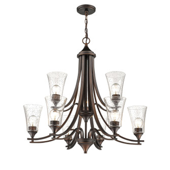 Natalie Nine Light Chandelier in Rubbed Bronze (59|1469RBZ)