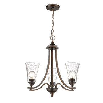 Natalie Three Light Chandelier in Rubbed Bronze (59|1463RBZ)