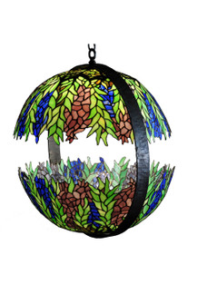Tiffany Honey Locust One Light Pendant in Hand Wrought Iron (57|99991)