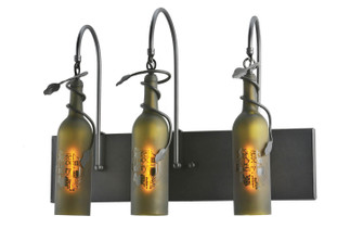 Tuscan Vineyard Three Light Wall Sconce in Textured Black (57|99825)