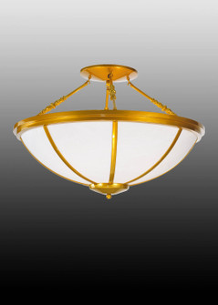 Commerce Four Light Semi-Flushmount in Buttered Brass (57|99805)