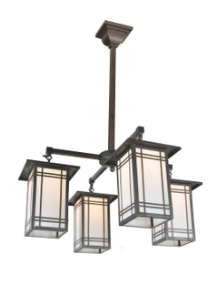 Prairie Mission Four Light Chandelier in Craftsman Brown (57|99493)