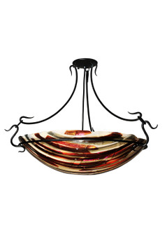 Metro Fusion Three Light Semi Flush Mount in Frosted Inside Of Bowl (57|99444)