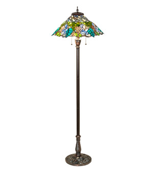 Spiral Grape Three Light Floor Lamp in Mahogany Bronze (57|99339)