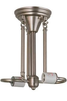 Semi-Flushmount Hardware Two Light Semi-Flushmount Hardware in Nickel (57|99294)