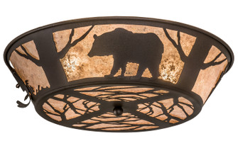 Wildlife on the Loose Four Light Flushmount in Cafe Noir (57|99037)