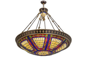 Fleur-De-Lis Ten Light Pendant in Beige Ia Red Lt Blue Green (57|98985)