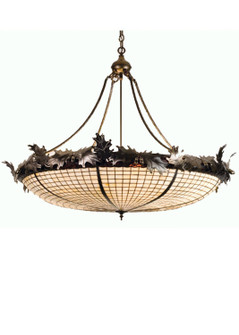 Greenbriar Oak Six Light Inverted Pendant in Antique Copper (57|98967)