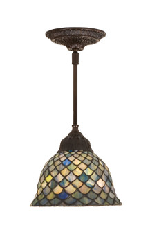 Fishscale One Light Mini Pendant in Green/Blue (57|98823)