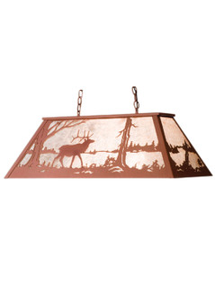 Elk At Lake Six Light Pendant in Rust (57|98815)