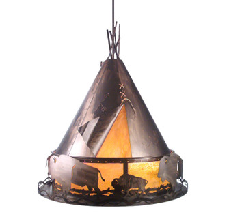 Teepee Eight Light Pendant in Antique Copper (57|98741)