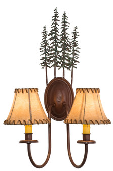 Tall Pines Two Light Wall Sconce in Rust (57|98727)