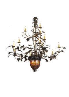 Greenbriar Oak 14 Light Chandelier in Dark Burnished Antique Copper (57|98524)