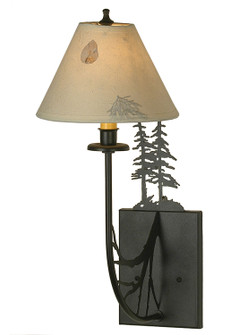 Pressed Foliage One Light Wall Sconce in Textured Black (57|82848)