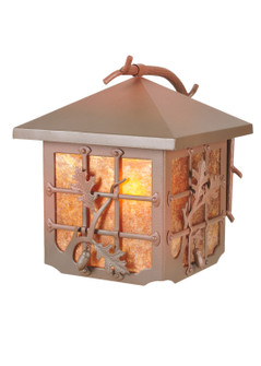 Oak Leaf & Acorn One Light Wall Sconce in Rust On Wrought Iron (57|82629)