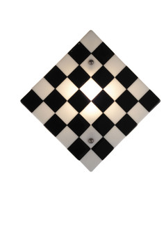 Metro Fusion One Light Wall Sconce in Black/White Checker (57|82472)