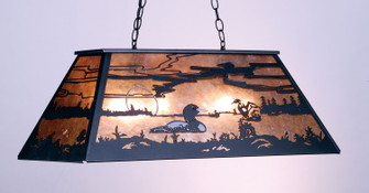 Loon Six Light Oblong Pendant in Textured Black (57|82372)