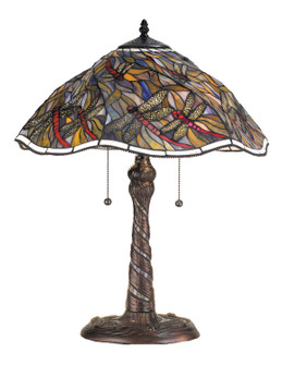Spiral Dragonfly Two Light Table Lamp in Paba Bapa Flame (57|82310)