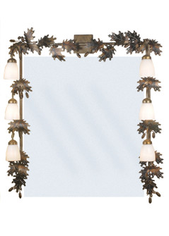 Oak Leaf & Acorn Six Light Vanity in Dark Burnished Antique Copper (57|82074)