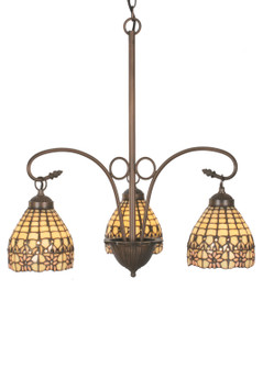 Victorian Flourish Three Light Chandelier in Mahogany Bronze (57|81866)