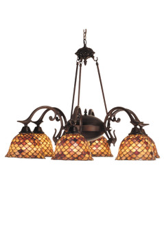 Tiffany Fishscale Six Light Chandelier in Antique (57|81860)