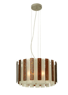 Metro Fusion Three Light Chandelier in Nickel Powdercoat (57|81710)