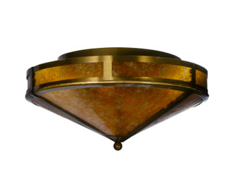 Mission Two Light Flushmount in Transparent Brass (57|81664)