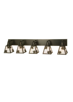 Maple Leaf Five Light Vanity in Craftsman Brown Craftsman Brown (57|81627)