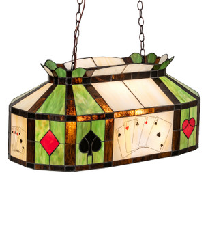 Poker Face Three Light Oblong Pendant in Mahogany Bronze (57|81487)