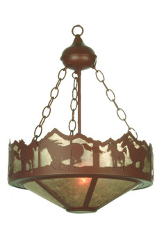 Running Horses Three Light Inverted Pendant in Rust (57|81468)