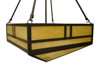 Double Bar Mission Four Light Inverted Pendant in Timeless Bronze (57|79922)