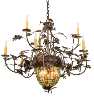 Greenbriar Oak 11 Light Chandelier in Dark Burnished Antique Copper (57|79860)