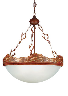 Mountain Range Four Light Chandelier in Hand Painted Rust (57|78124)