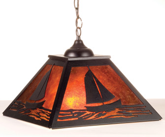 Sailboat Two Light Pendant in Black Metal (57|76315)