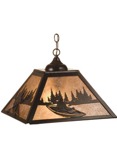 Kayak On Lake Two Light Pendant in Timeless Bronze (57|74156)