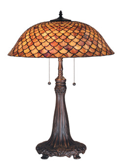 Fishscale Two Light Table Lamp in Antique (57|74040)
