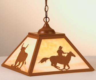 Cowboy & Steer Two Light Pendant in Earth (57|74033)