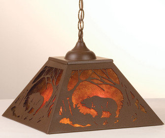 Grizzly Bear at Dawn Two Light Pendant in Cafe Noir (57|74003)