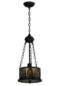 Mountain Pine One Light Inverted Pendant in Textured Black (57|73154)