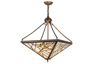 Backyard Friends Four Light Inverted Pendant in Antique Copper (57|70666)